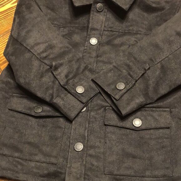 NWOT Kenneth Cole Toddler 2T Black Faux Snap Up Lined Jacket - Picture 5 of 6